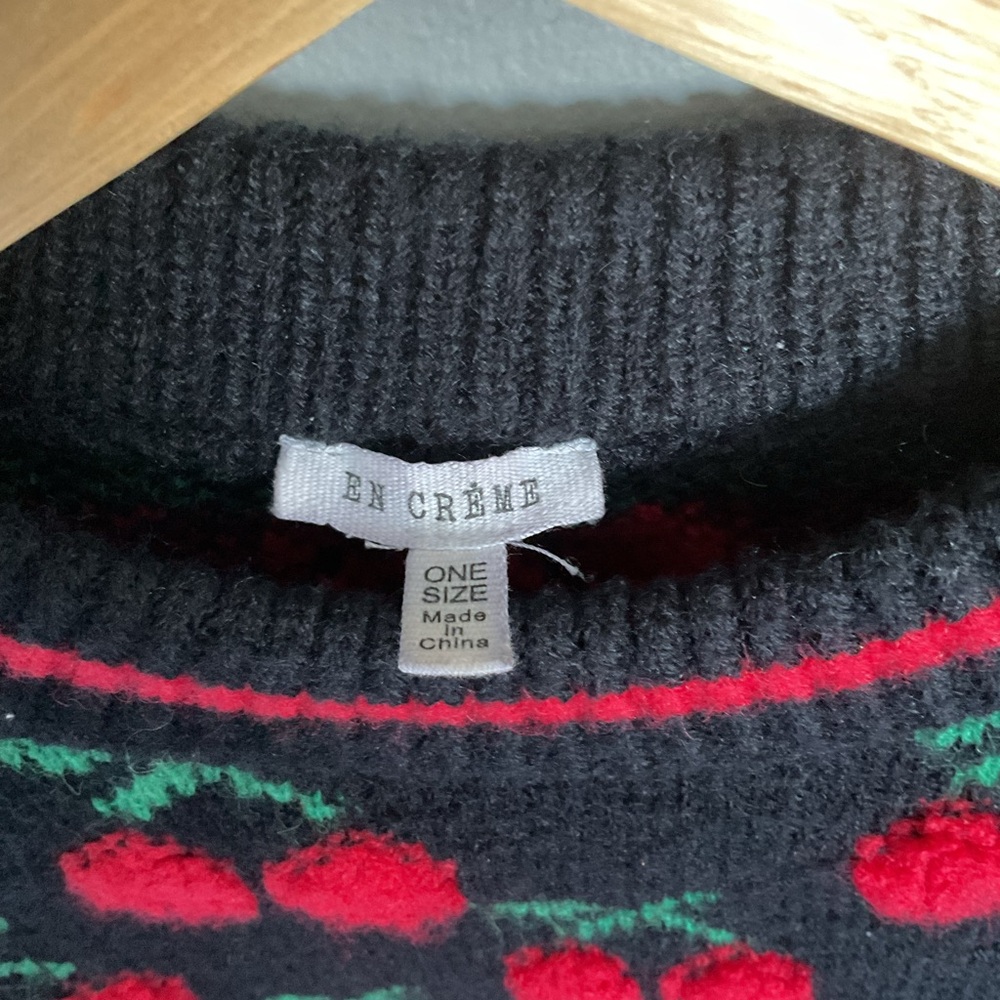 Cherry Patterned Sweater - image 3